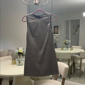 Alice + Olivia Black and White Checkered Mini Dress